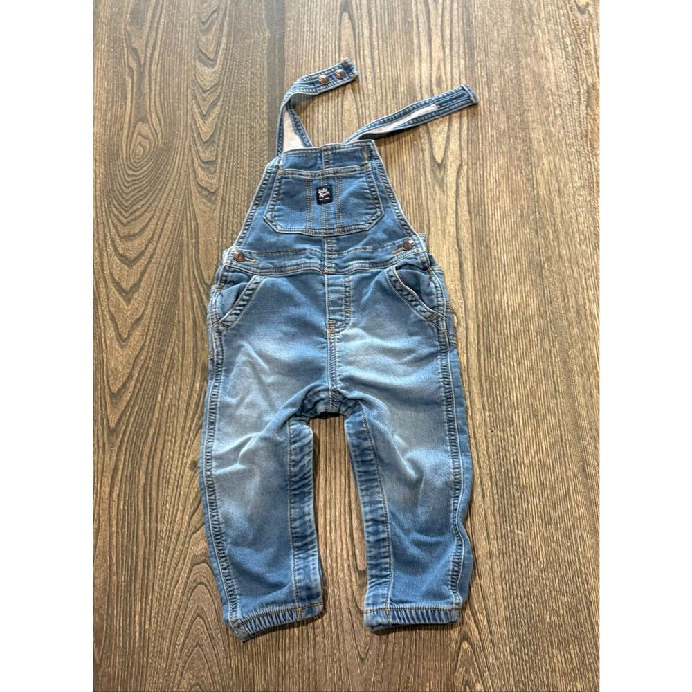 Baby B'Gosh Infants Boys Denim Overalls Cotton Blend Stretch Blue Size 24 Months